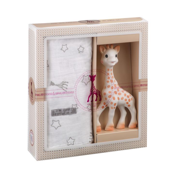 Sophiesticated Sophie and Swaddle Blanket set