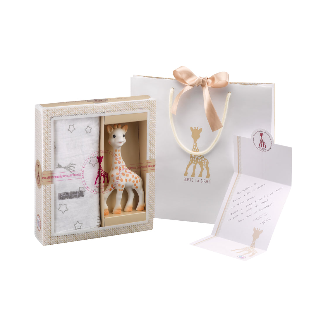 Sophiesticated Sophie and Swaddle Blanket set