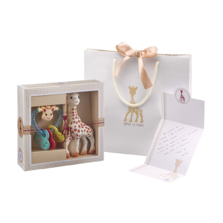 Sophiesticated Sophie and Heart Rattle set