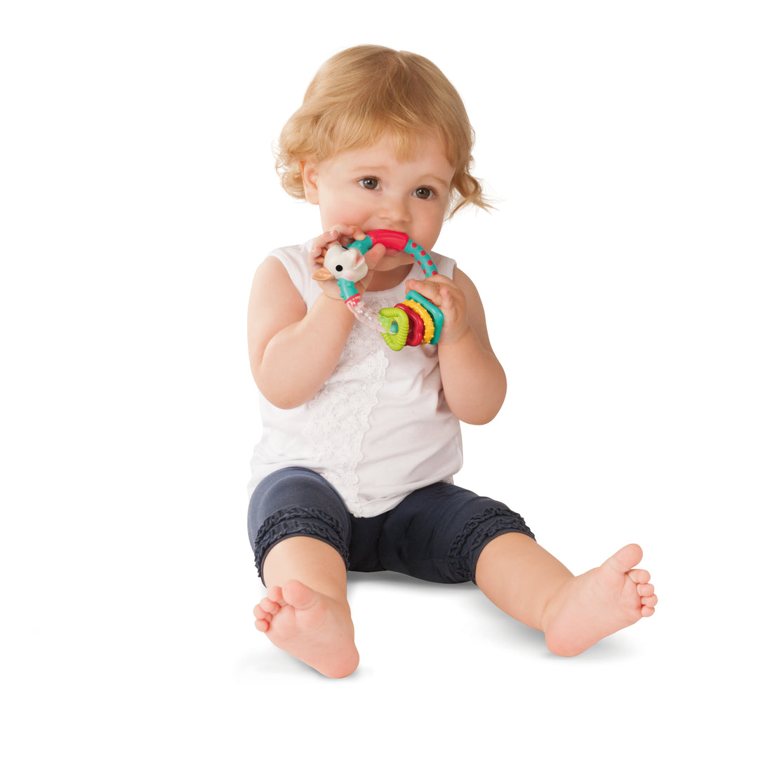 Multi-textured rattle