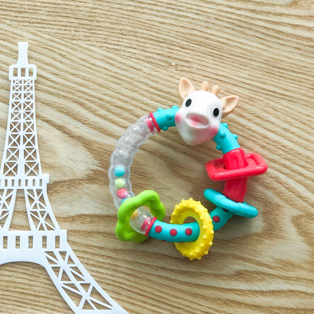 Multi-textured rattle