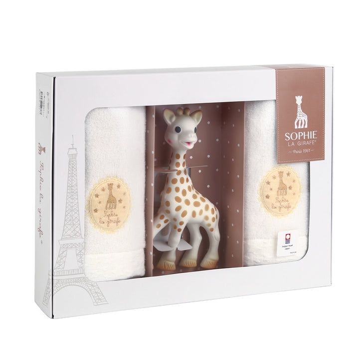 ソフィーとフェイスタオル2枚 ギフトセット