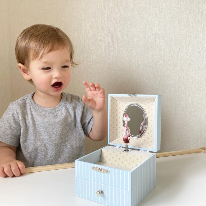 Photoluminescent Musical Cube Box Sophie the Giraffe© Navy Blue - Glow in dark