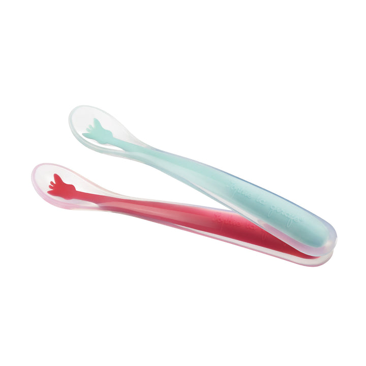 2 soft silicone spoons