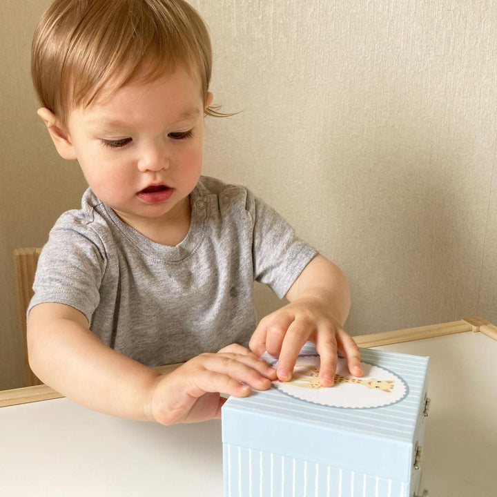 Photoluminescent Musical Cube Box Sophie the Giraffe© Navy Blue - Glow in dark