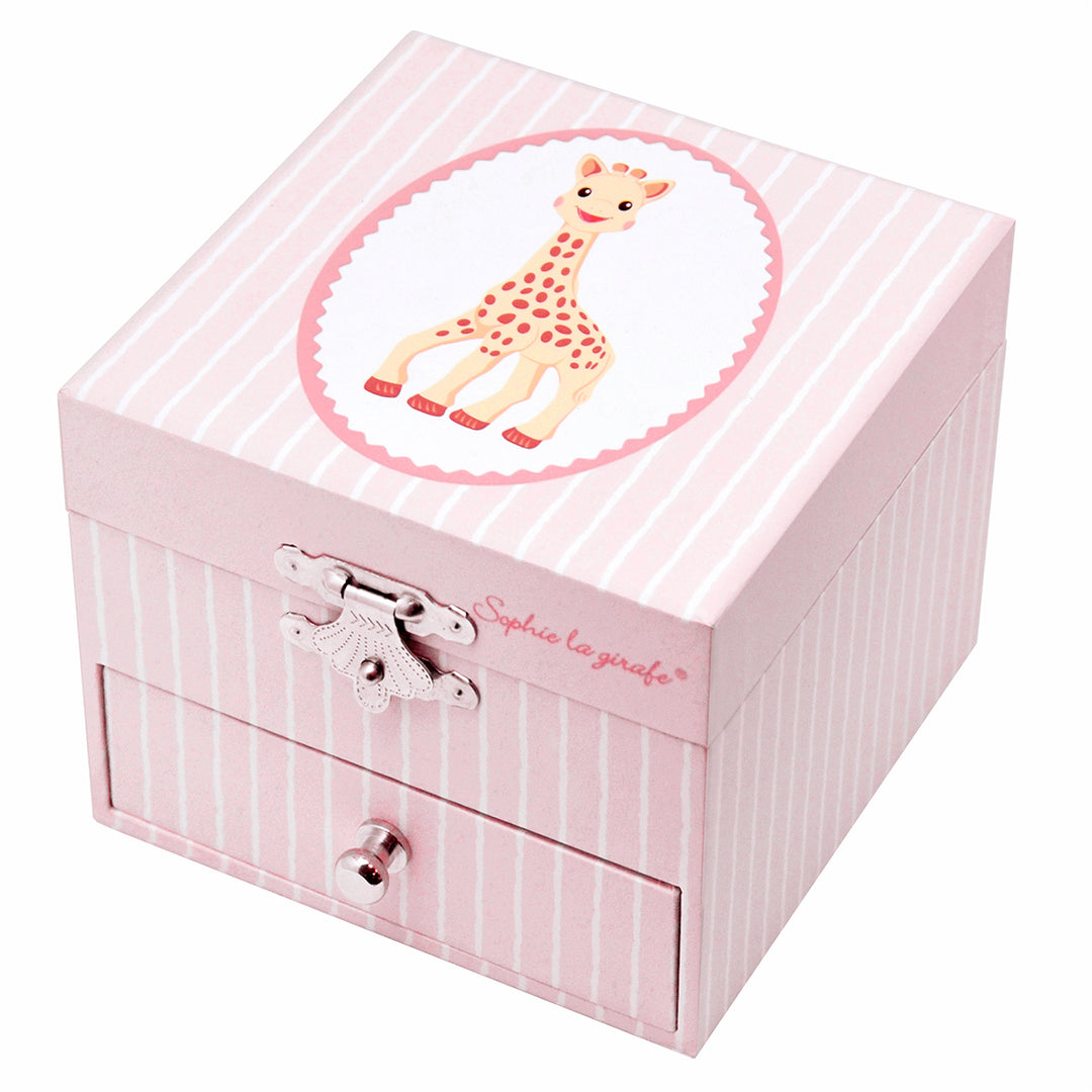 Photoluminescent Musical Cube Box Sophie the Giraffe© Baby Pink - Glow in dark