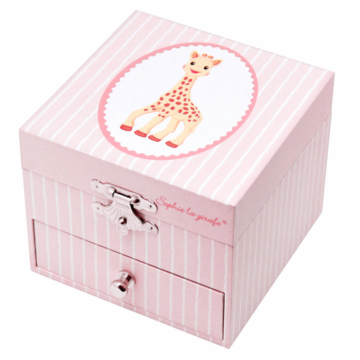 Photoluminescent Musical Cube Box Sophie the Giraffe© Baby Pink - Glow in dark