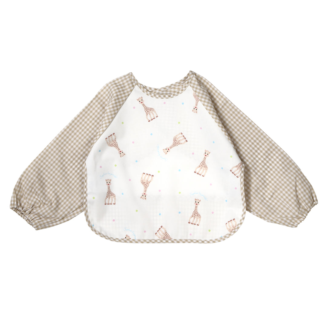 キリンのソフィー×Ribbon hakka kidsコラボ 袖付きお食事エプロン