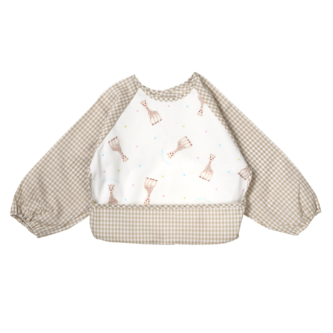 キリンのソフィー×Ribbon hakka kidsコラボ 袖付きお食事エプロン