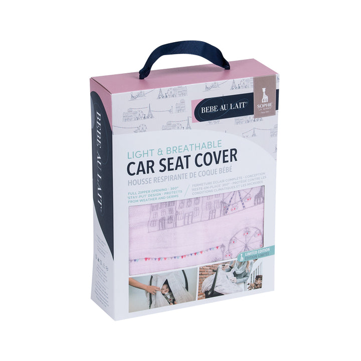 Muslin Car Seat Cover- Carousel