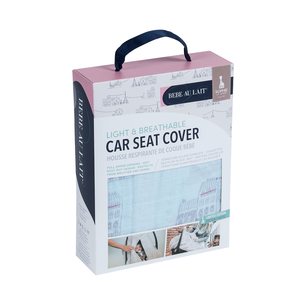 Muslin Car Seat Cover- Carousel